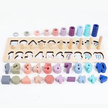 Load image into Gallery viewer, Preschool Wooden Montessori Toys Count Geometric Shape Cognition Match Baby Early Education Teaching Aids Math Toys For Children