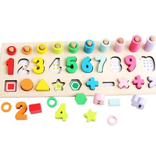 Load image into Gallery viewer, Preschool Wooden Montessori Toys Count Geometric Shape Cognition Match Baby Early Education Teaching Aids Math Toys For Children