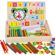 Load image into Gallery viewer, Preschool Baby Montessori Toys Early Education Teaching Aids Math Toys Digital Clock Wooden Toy Count Geometric Shape Matching