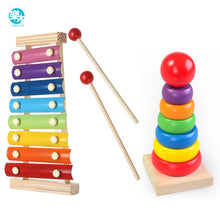 Load image into Gallery viewer, Baby toy Music Instrument Toy Wooden Frame Style Xylophone Children Kids Musical Funny Toys Rainbow Tower Educational Toys Gifts
