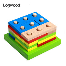 Load image into Gallery viewer, Baby Wooden Toys Montessori Education Shape Toys Geometry Intelligence Board Teaching Leaning Match Toys For Children
