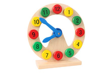 Load image into Gallery viewer, Wooden Toys Learn to Tell Time Wooden Digital Clock Montessori Teaching Aids Kids Baby Early Learning Toys for children
