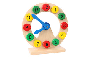 Wooden Toys Learn to Tell Time Wooden Digital Clock Montessori Teaching Aids Kids Baby Early Learning Toys for children