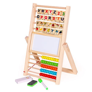 Multifunction Abacus Learning Stand Wooden Montessori Toys Counting Cognition Board Early Educational Math Toy For Children Gift