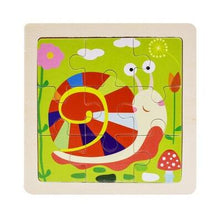 Load image into Gallery viewer, Mini Size 11*11CM Kids Toy Wood Puzzle Wooden 3D Puzzle Jigsaw for Children Baby Cartoon Animal/Traffic Puzzles Educational Toy
