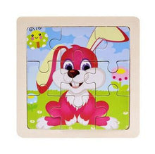 Load image into Gallery viewer, Mini Size 11*11CM Kids Toy Wood Puzzle Wooden 3D Puzzle Jigsaw for Children Baby Cartoon Animal/Traffic Puzzles Educational Toy
