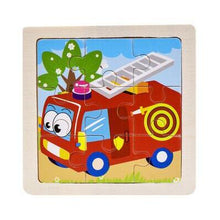 Load image into Gallery viewer, Mini Size 11*11CM Kids Toy Wood Puzzle Wooden 3D Puzzle Jigsaw for Children Baby Cartoon Animal/Traffic Puzzles Educational Toy
