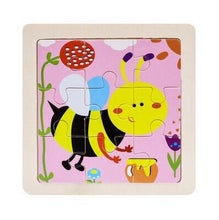 Load image into Gallery viewer, Mini Size 11*11CM Kids Toy Wood Puzzle Wooden 3D Puzzle Jigsaw for Children Baby Cartoon Animal/Traffic Puzzles Educational Toy
