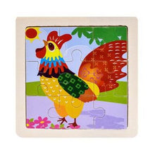 Load image into Gallery viewer, Mini Size 11*11CM Kids Toy Wood Puzzle Wooden 3D Puzzle Jigsaw for Children Baby Cartoon Animal/Traffic Puzzles Educational Toy
