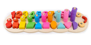 Juliana Children Wooden Toy Montessori Materials Learning Count Numbers Matching Digital Shape Match Early Education Toy