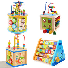 Load image into Gallery viewer, Multi-Function 8 in 1 Wooden Match Around Beads Maze Box Early Childhood Educational Intelligence Learning Toys for Children
