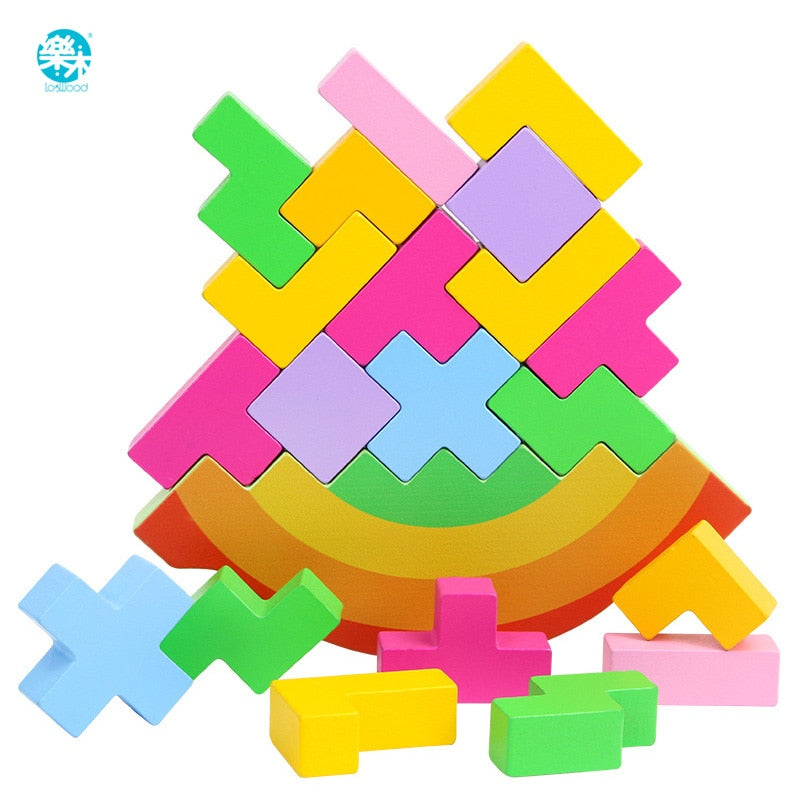 Baby Toy Wooden Block balance Tetris chopping Blocks table Game Baby Brain Development baby Educational toys gifts for children